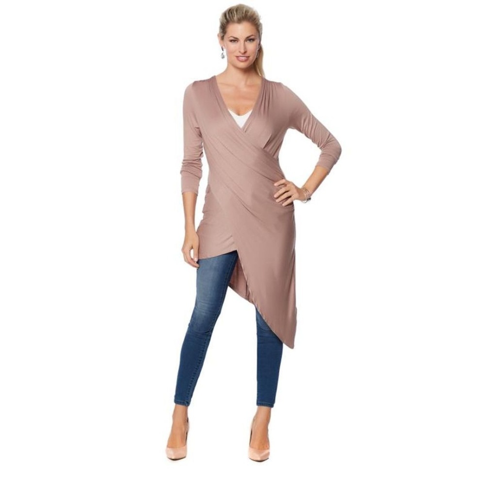 Rhonda-Shear-Long-Sleeve-Draped-Top-Size-2X